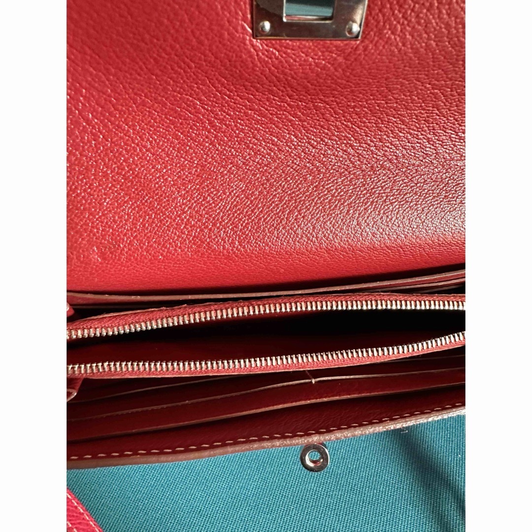 HERMES - HERMES ケリーウォレット ローズティリアン バイカラー HERMES - HERMES ケリーウォレット ローズティリアン バイカラー