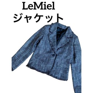 ギヨームルミエール(GUILLAUME LEMIEL)のLeMiel  テーラードジャケット 黒 ショート丈 オシャレM(テーラードジャケット)