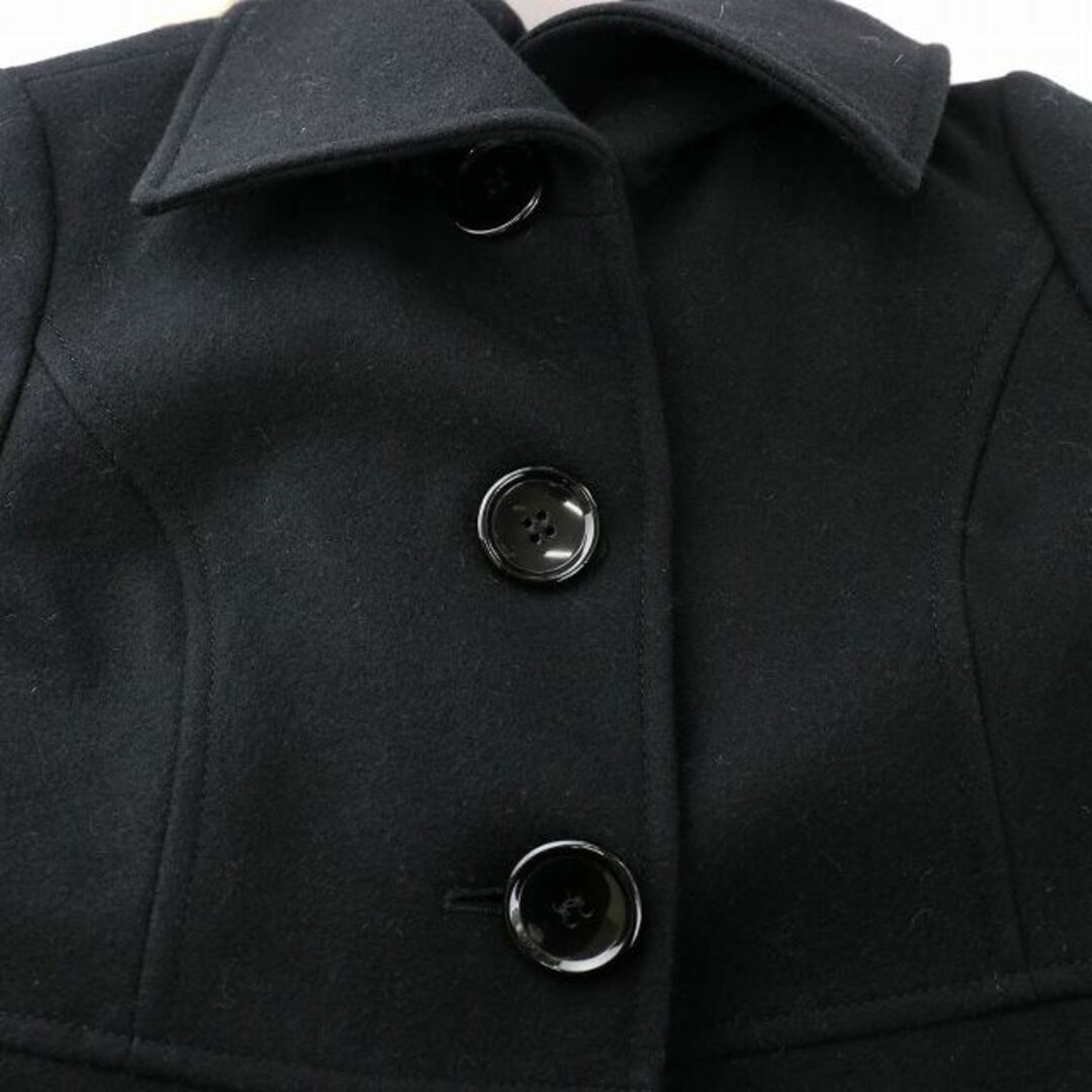 MICHEL KLEIN(ミッシェルクラン)のミッシェルクラン コート ビッグカラー ウール アンゴラ混 38 M 黒 レディースのジャケット/アウター(その他)の商品写真