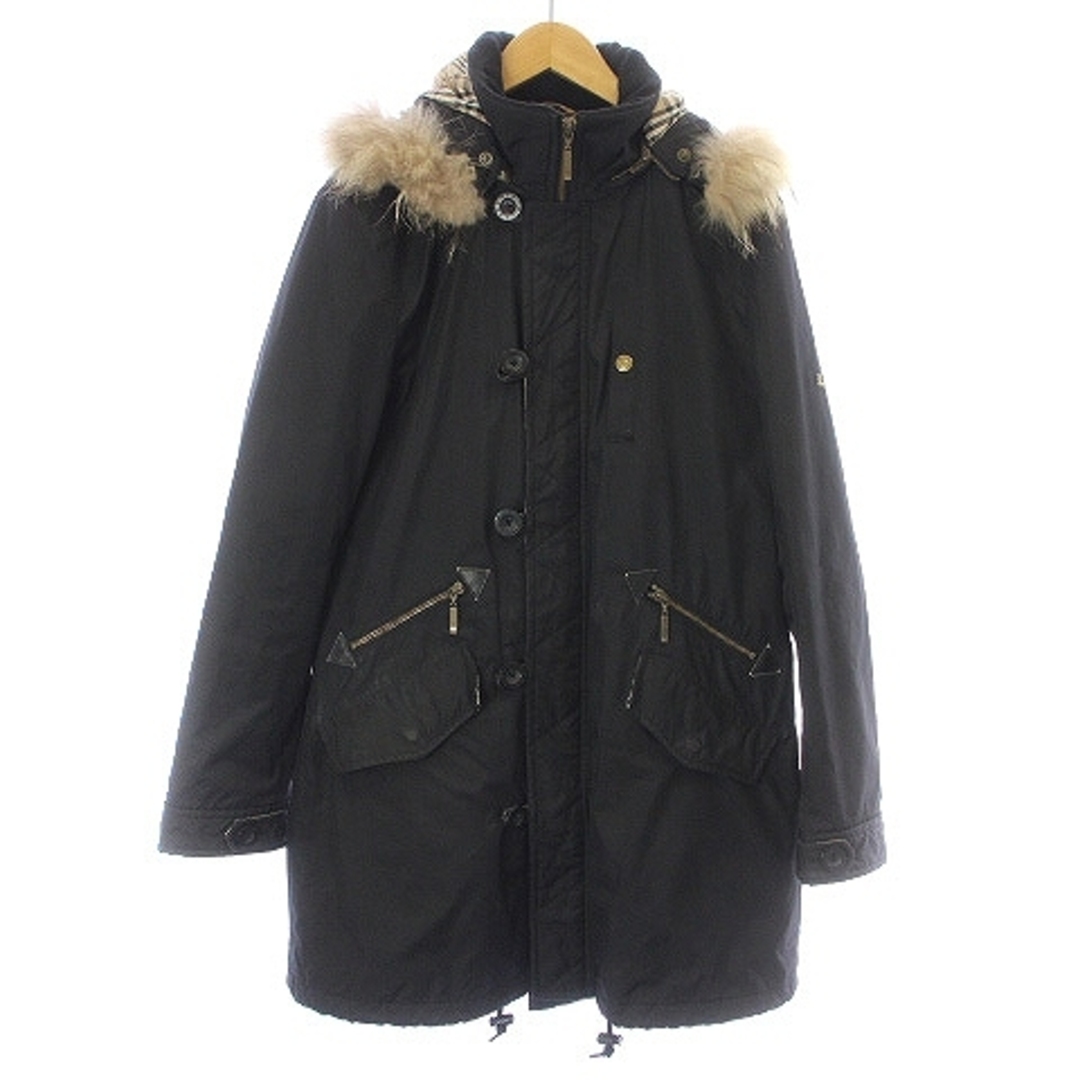 BURBERRY BLACK LABEL(バーバリーブラックレーベル)のBURBERRY BLACK LABEL モッズコート ノバチェック M 黒 メンズのジャケット/アウター(モッズコート)の商品写真