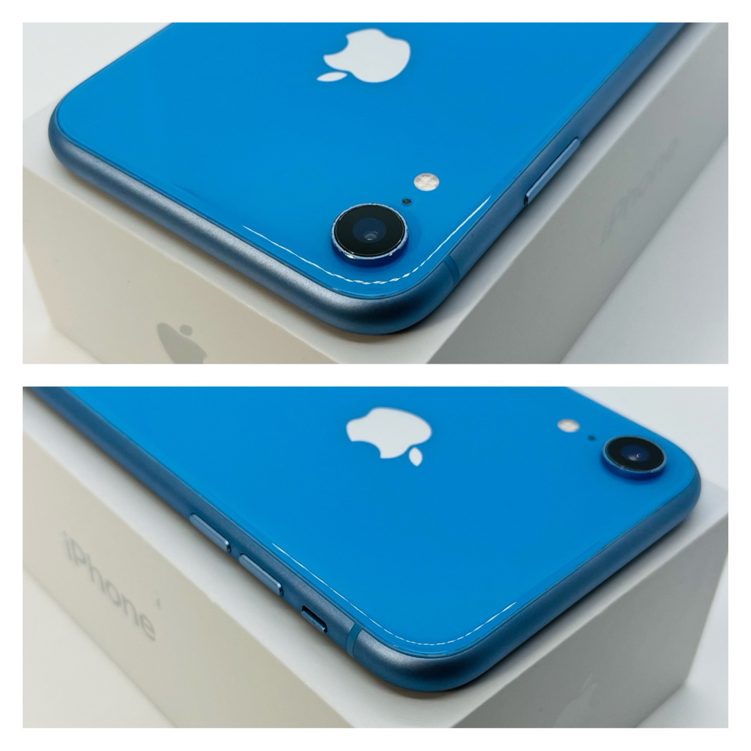 iPhone(アイフォーン)のA 新品電池　iPhone XR Blue 256 GB SIMフリー　本体 スマホ/家電/カメラのスマートフォン/携帯電話(スマートフォン本体)の商品写真