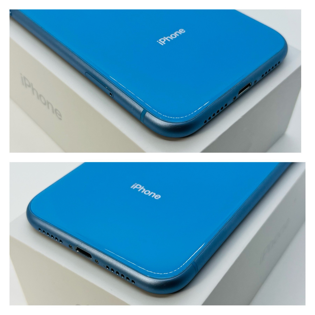 iPhone(アイフォーン)のA 新品電池　iPhone XR Blue 256 GB SIMフリー　本体 スマホ/家電/カメラのスマートフォン/携帯電話(スマートフォン本体)の商品写真
