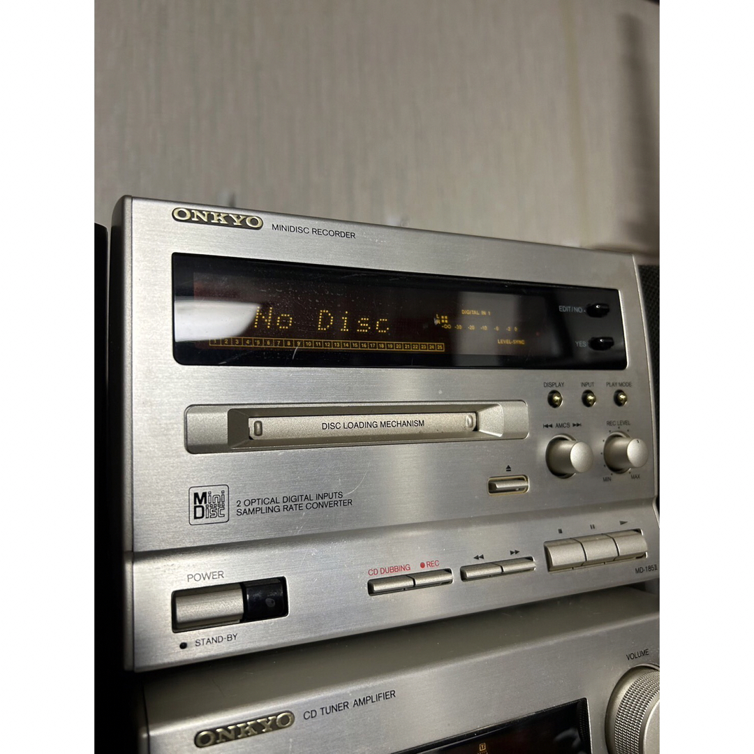 ONKYO(オンキヨー)のオンキョー　ONKYO MD CD CR185Ⅱ MD185Ⅱ スピーカーセット スマホ/家電/カメラのオーディオ機器(その他)の商品写真