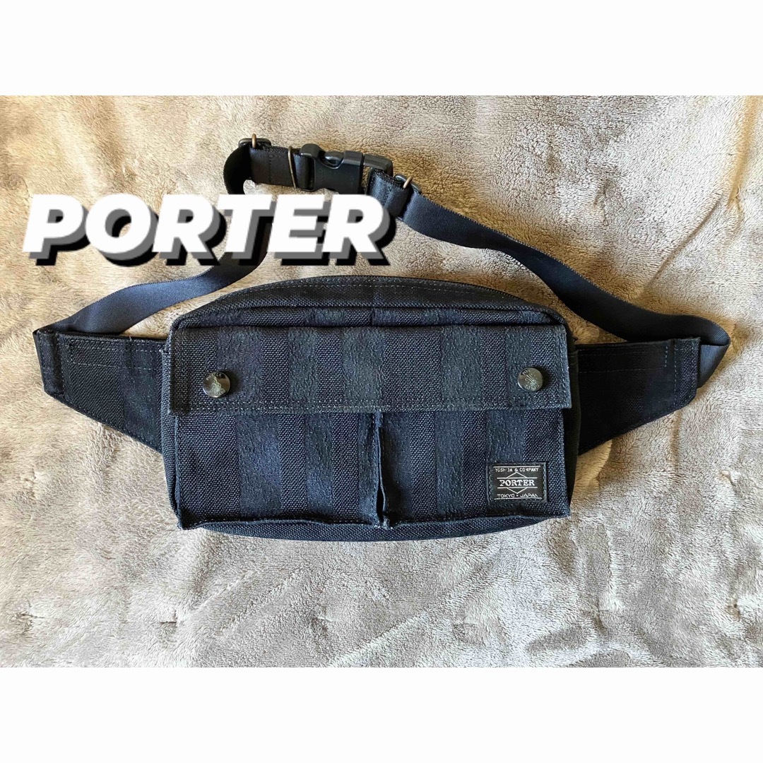 吉田カバン(ヨシダカバン)のPORTER ポーター スボディーバッグ ウエストバッグ ブラック メンズのバッグ(ボディーバッグ)の商品写真