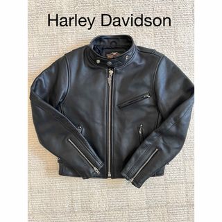 Harley Davidson ライダース　シングル　レザージャケット　xs(ライダースジャケット)