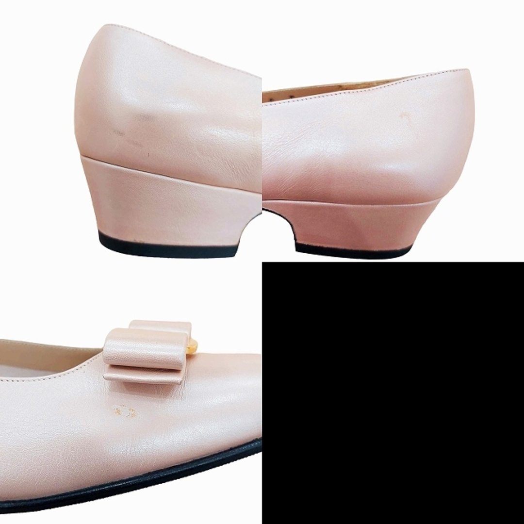 Salvatore Ferragamo(サルヴァトーレフェラガモ)のサルヴァトーレフェラガモ ヴァラリボン オペラパンプス レザー ピンク 6 レディースの靴/シューズ(ハイヒール/パンプス)の商品写真