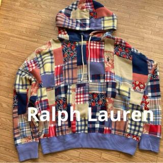 ポロラルフローレン(POLO RALPH LAUREN)のPOLO RALPHLAUREN   パッチワーク柄パーカー　美品(パーカー)