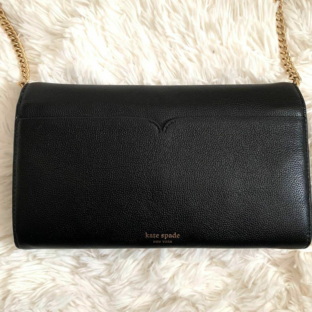 Kate spade ケイトスペード　ショルダー　バッグ　ウォレット　黒　レザー