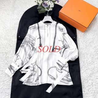 Hermes - ☆HERMES☆未使用☆極レア☆シルク☆ベルト付チュニック Hermes - ☆HERMES☆未使用☆極レア☆シルク☆ベルト付チュニック