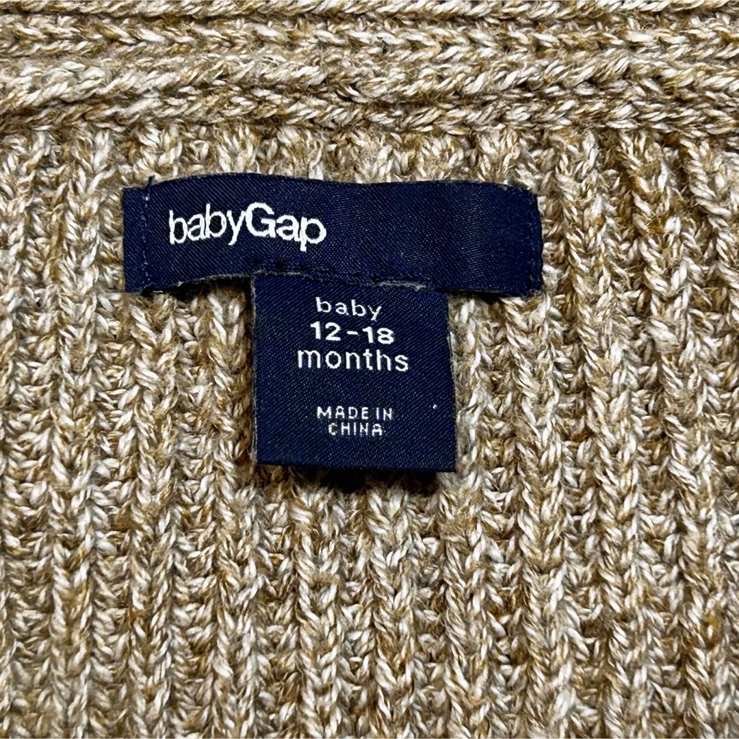 babyGAP(ベビーギャップ)のベビーギャップ ショールカラー ニットカーディガン 12-18 ヶ月 キッズ/ベビー/マタニティのベビー服(~85cm)(カーディガン/ボレロ)の商品写真