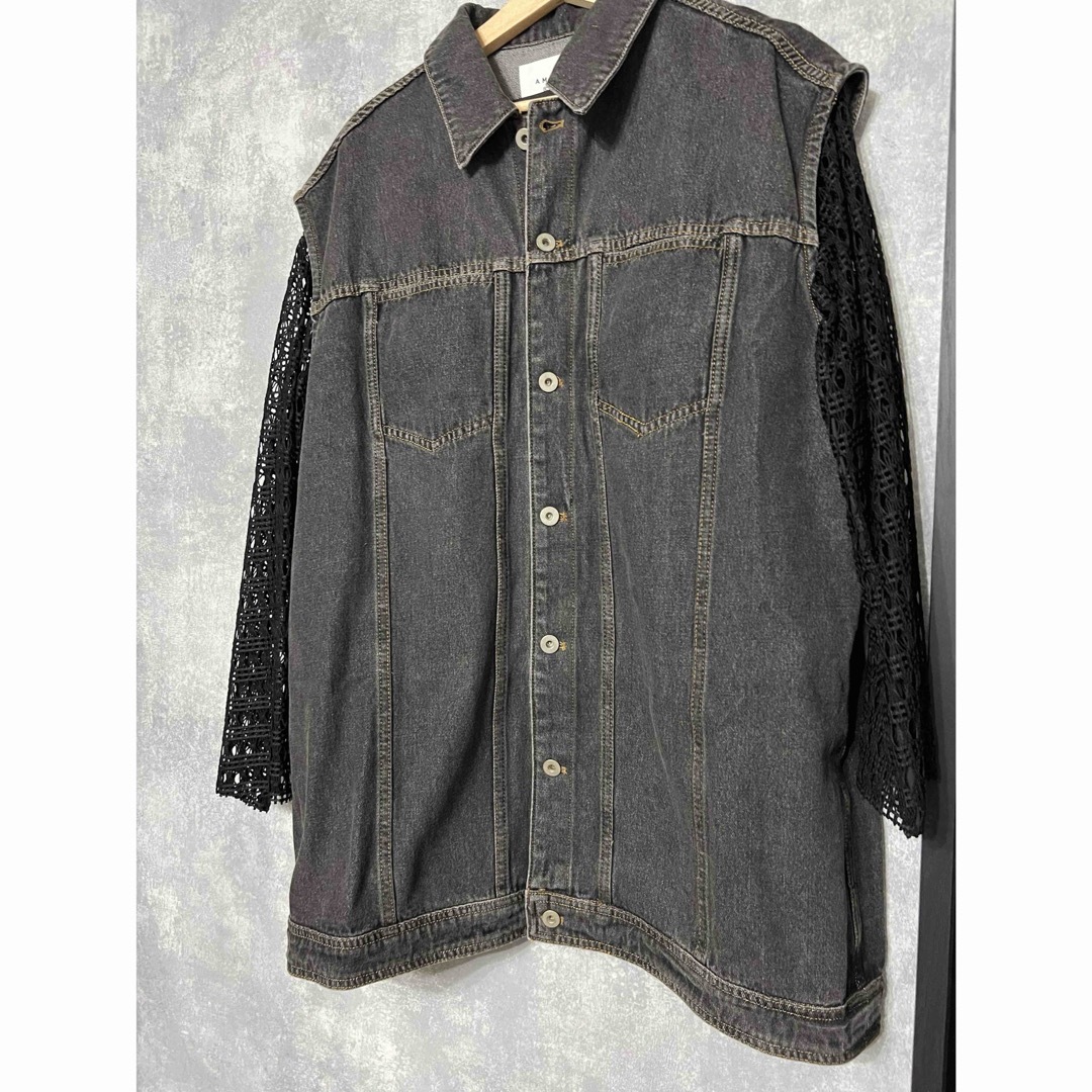 Ameri VINTAGE(アメリヴィンテージ)の＊試着のみ美品＊ アメリ MESH LAYERED DENIM JACKET レディースのジャケット/アウター(Gジャン/デニムジャケット)の商品写真