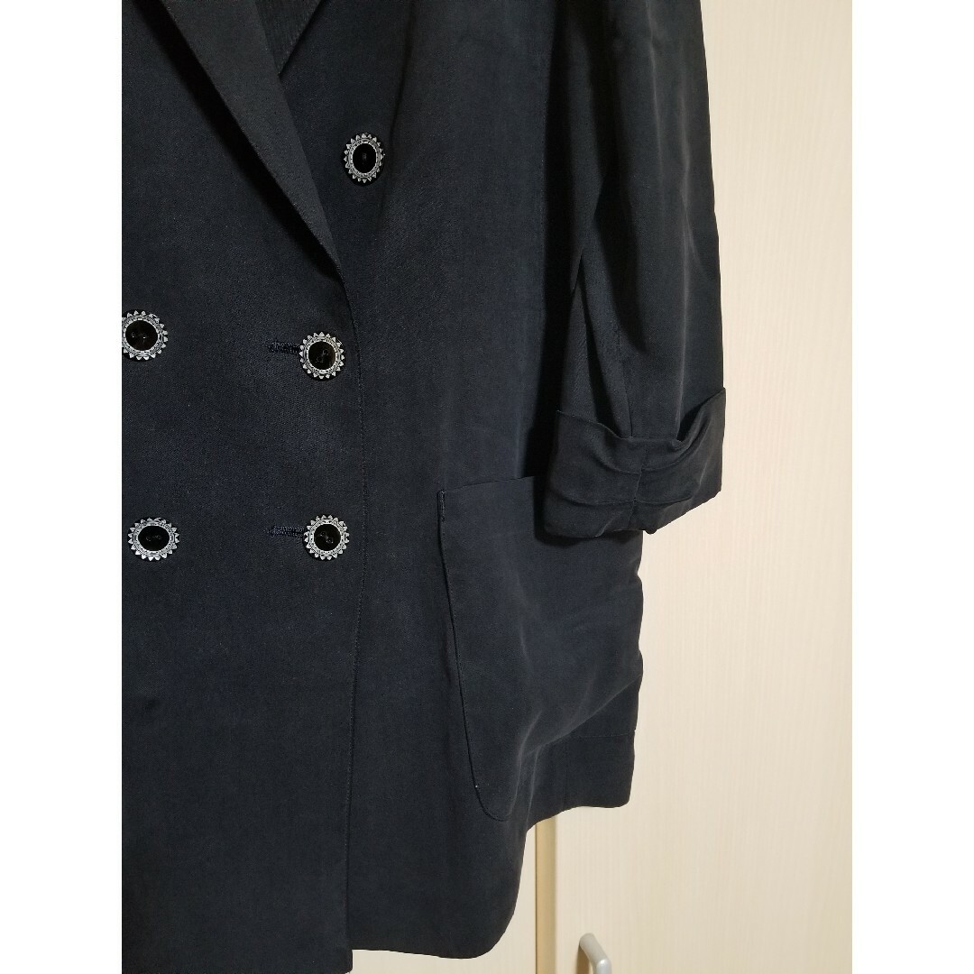 PARIGOT(パリゴ)のパリゴ購入　シルクジャケット　ブラック　七分袖 レディースのジャケット/アウター(その他)の商品写真
