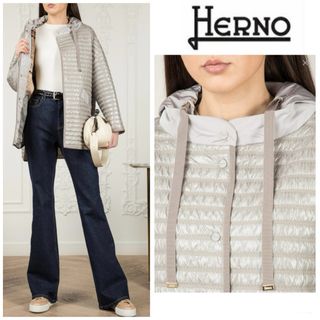 HERNO - HERNO カシミヤ混 総柄 ロングコート 48サイズ Lサイズ ...