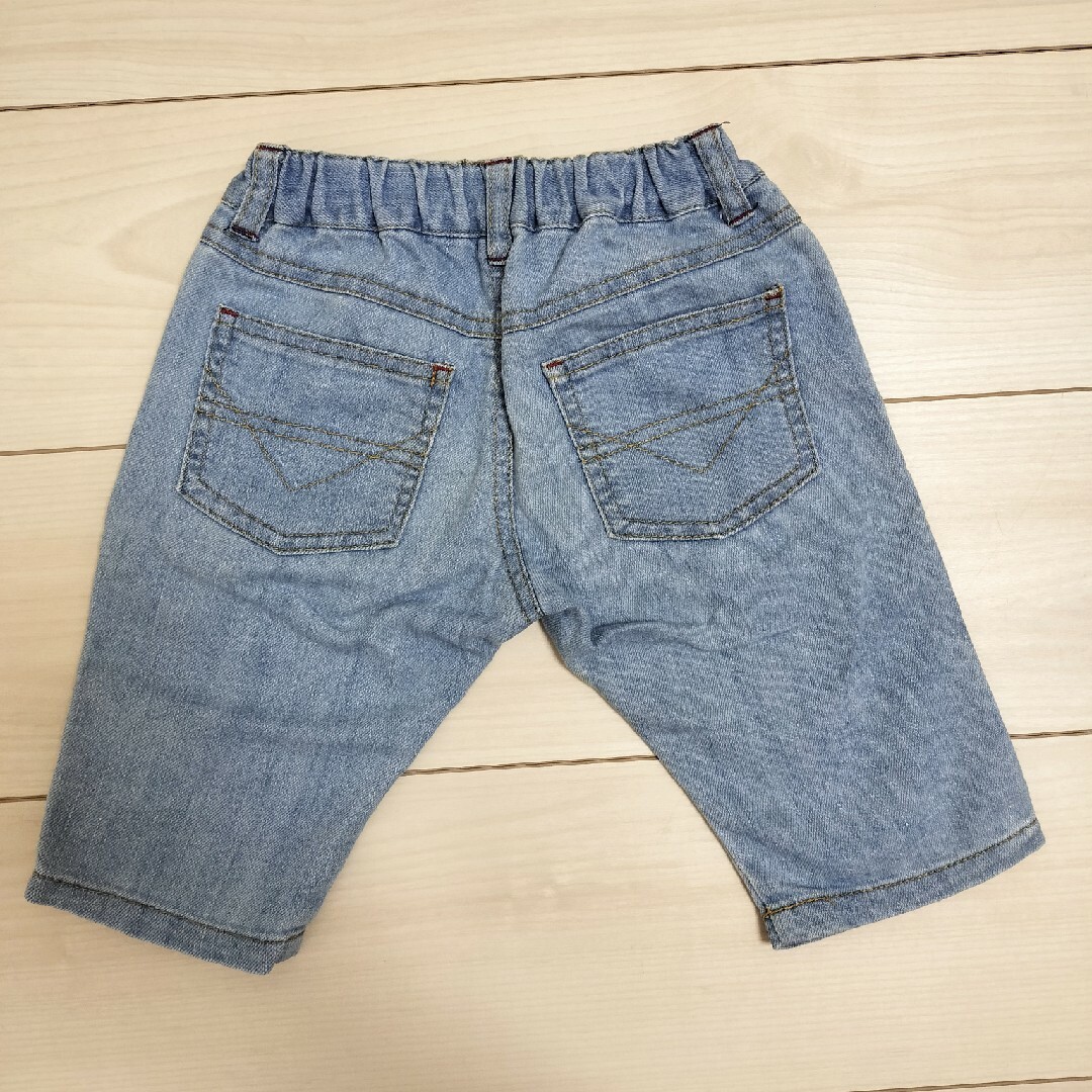 デニム パンツ ズボン ダメージ加工 95 ジーンズ キッズ/ベビー/マタニティのキッズ服男の子用(90cm~)(パンツ/スパッツ)の商品写真