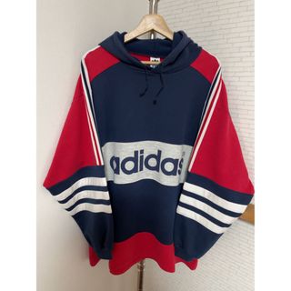 アディダス(adidas)の80s〜90s『adidas』アディダス　スウェットパーカー　デサント製(パーカー)