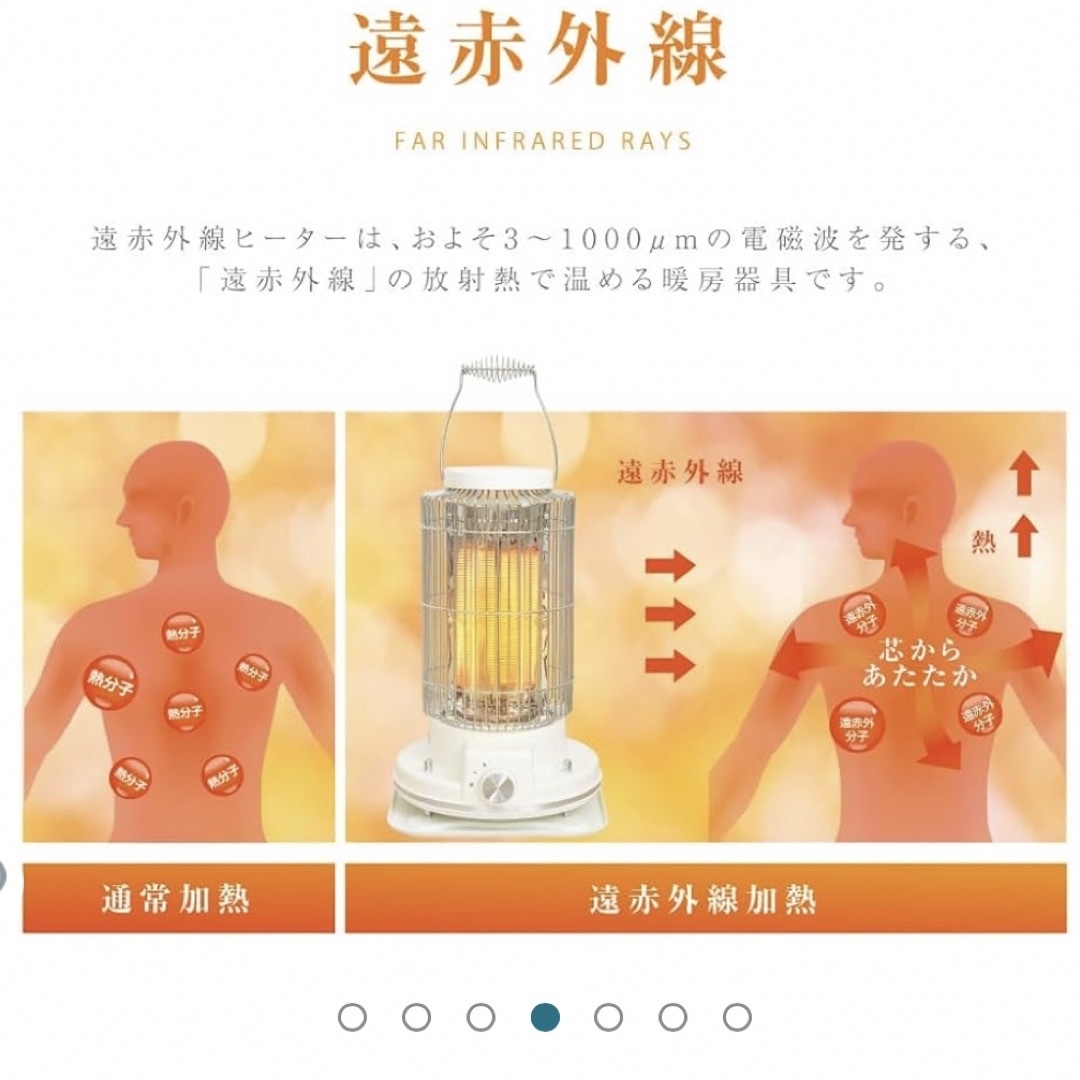 レトロ 電気ストーブ ヒーター スマホ/家電/カメラの冷暖房/空調(電気ヒーター)の商品写真