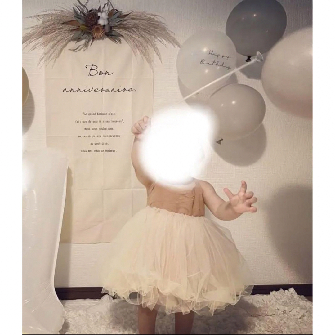 ベビードレス チュール 韓国子供服 80 キッズ/ベビー/マタニティのベビー服(~85cm)(セレモニードレス/スーツ)の商品写真