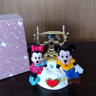 未使用　ディズニーランド　ミッキー＆ミニー　テレフォンオルゴール　受話器置き