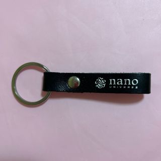 ナノユニバース(nano・universe)のナノユニバース　型押しロゴ　キーホルダー　ブラック　(キーホルダー)