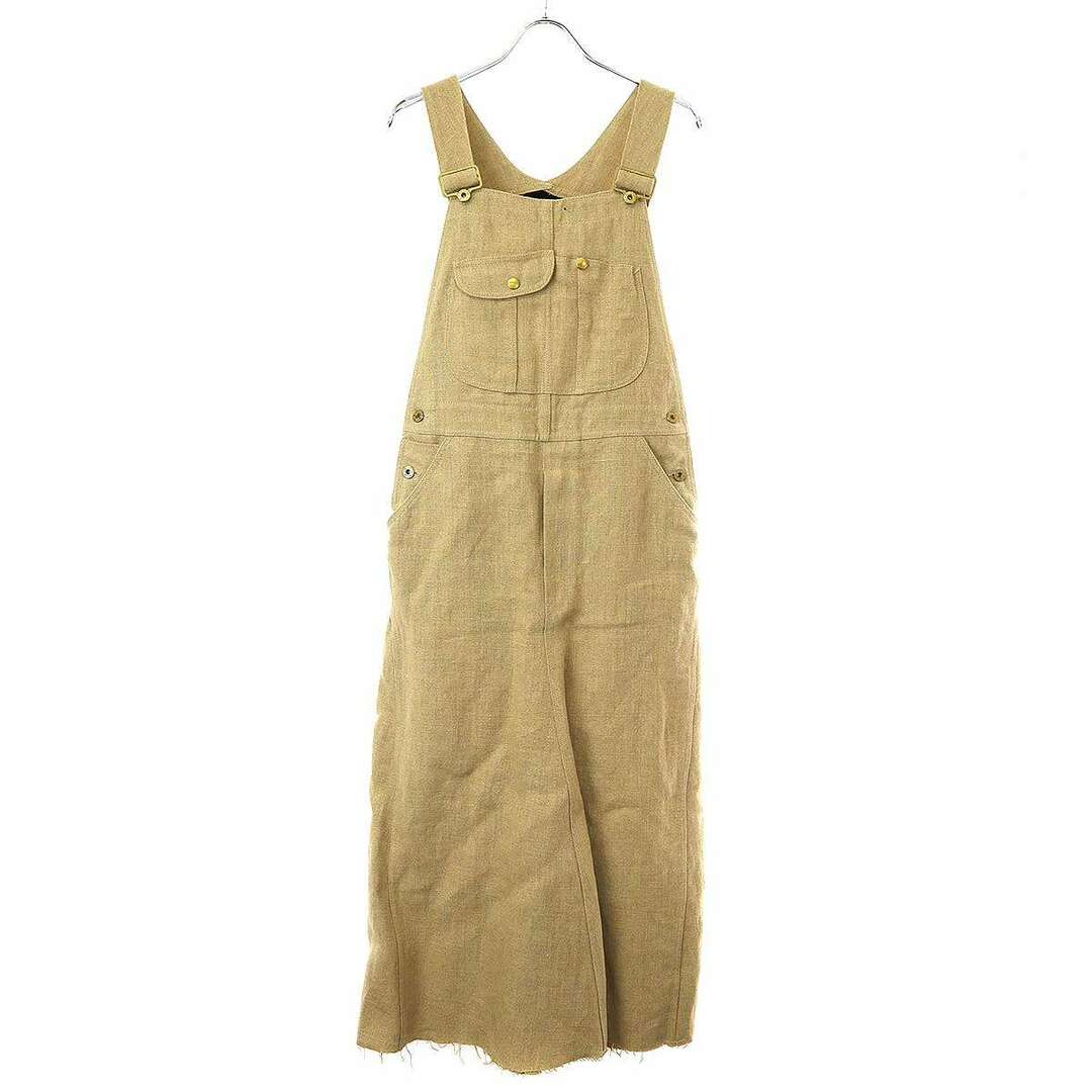 MADISONBLUE(マディソンブルー)のMADISON BLUE マディソンブルー 20SS JUMPER SKIRT MAXI HEAVY LINEN リネンジャンパースカート ベージュ 01(S) MB201-4008 レディースのスカート(ロングスカート)の商品写真