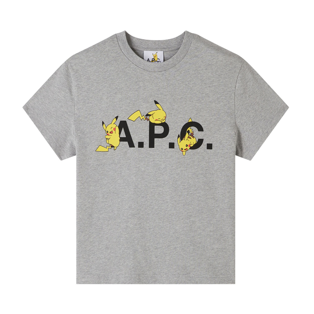 A.P.C(アーペーセー)のA.P.C.×ピカチュウ　グレーTシャツ　 レディースのトップス(Tシャツ(半袖/袖なし))の商品写真