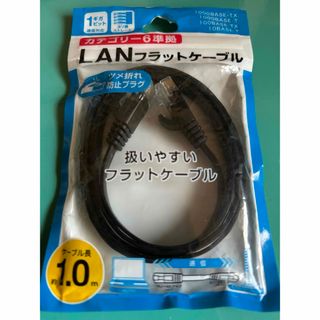 LANフラットケーブル　1m(PC周辺機器)