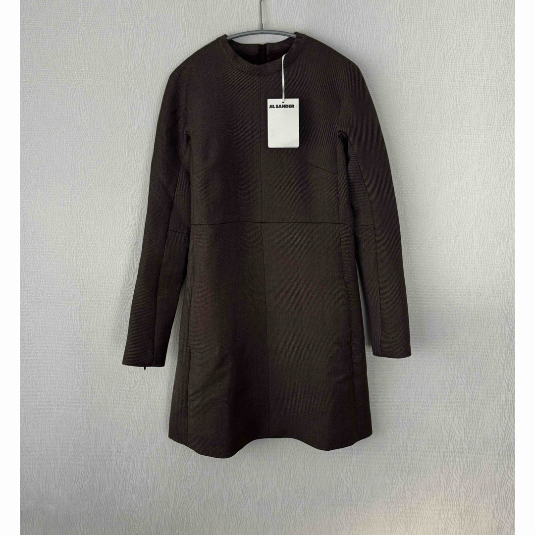 Jil Sander(ジルサンダー)の【新品】JIL SANDER ジルサンダー　ブラウン ワンピース レディースのワンピース(ひざ丈ワンピース)の商品写真