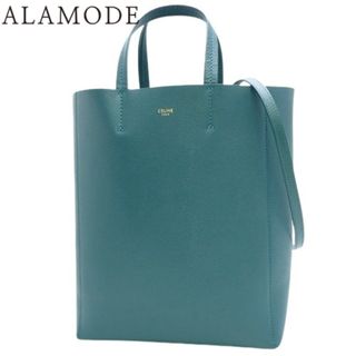 セリーヌ(celine)のCELINE(セリーヌ) バーティカルカバ スモール トートバッグ 2WAY ショルダー 肩掛け 斜め掛け レザー Prussian Blue ターコイズ 青緑 ゴールド金具 189813XBA.07PS レディース 40802072330【中古】【アラモード】(トートバッグ)