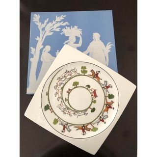 ウェッジウッド(WEDGWOOD)のウェッジウッド ハンティングシーン  スクエア プレート 皿 (食器)