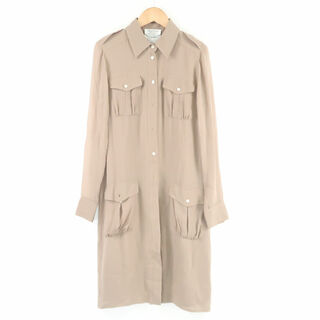 マックスマーラ(Max Mara)のMAXMARA マックスマーラ ワンピース S 絹100％ 膝丈 長袖 シアー 白タグ レディース AT9A19 (ミニワンピース)