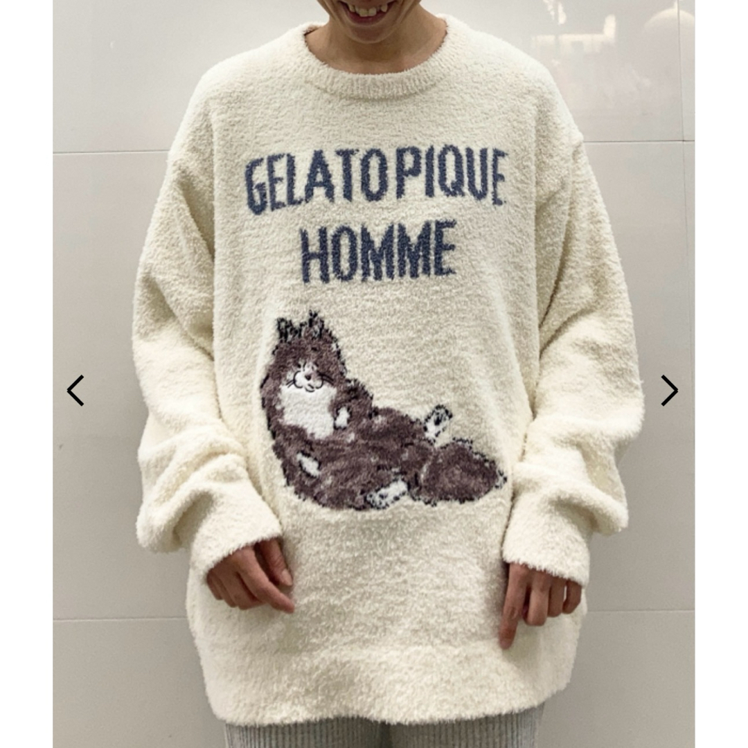 gelato pique(ジェラートピケ)の【HOMME】べビモコスリープキャットプルオーバー＆ロングパンツSET メンズのトップス(ニット/セーター)の商品写真