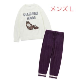 ジェラートピケ(gelato pique)の【HOMME】べビモコスリープキャットプルオーバー＆ロングパンツSET(ニット/セーター)