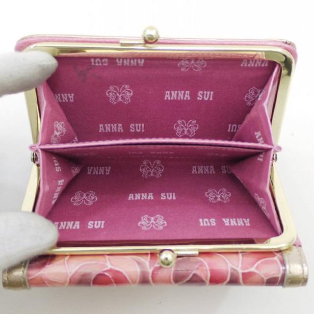 ANNA SUI - アナスイANNA SUIピンク薔薇ステンドグラス風がま口 ANNA SUI - アナスイANNA SUIピンク薔薇ステンドグラス風がま口
