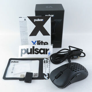 パルサー(PULSAR)の美品 Pulsar Gaming Gears パルサー Xlite V2 Wireless PXW21 ワイヤレスゲーミングマウス 軽量 無線 黒 ゲーム eスポーツ PC周辺機器 HU891 (PC周辺機器)