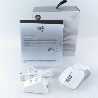 レイザー(LAZER)の美品 RAZER レイザー Viper Ultimate(RZ01-03050400-R3M1) ワイヤレスゲーミングマウス 軽量 無線 白 ゲーム eスポーツ PC周辺機器 HU893 (PC周辺機器)