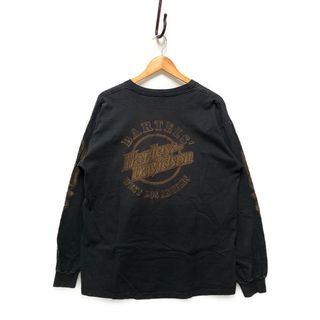 ハーレーダビッドソン(Harley Davidson)のHARLEY DAVIDSON ハーレーダビッドソン 90TH KNIFFデザイン ロング Tシャツ 裾シングル 黒系 サイズXL 正規品 / 33428(Tシャツ/カットソー(七分/長袖))