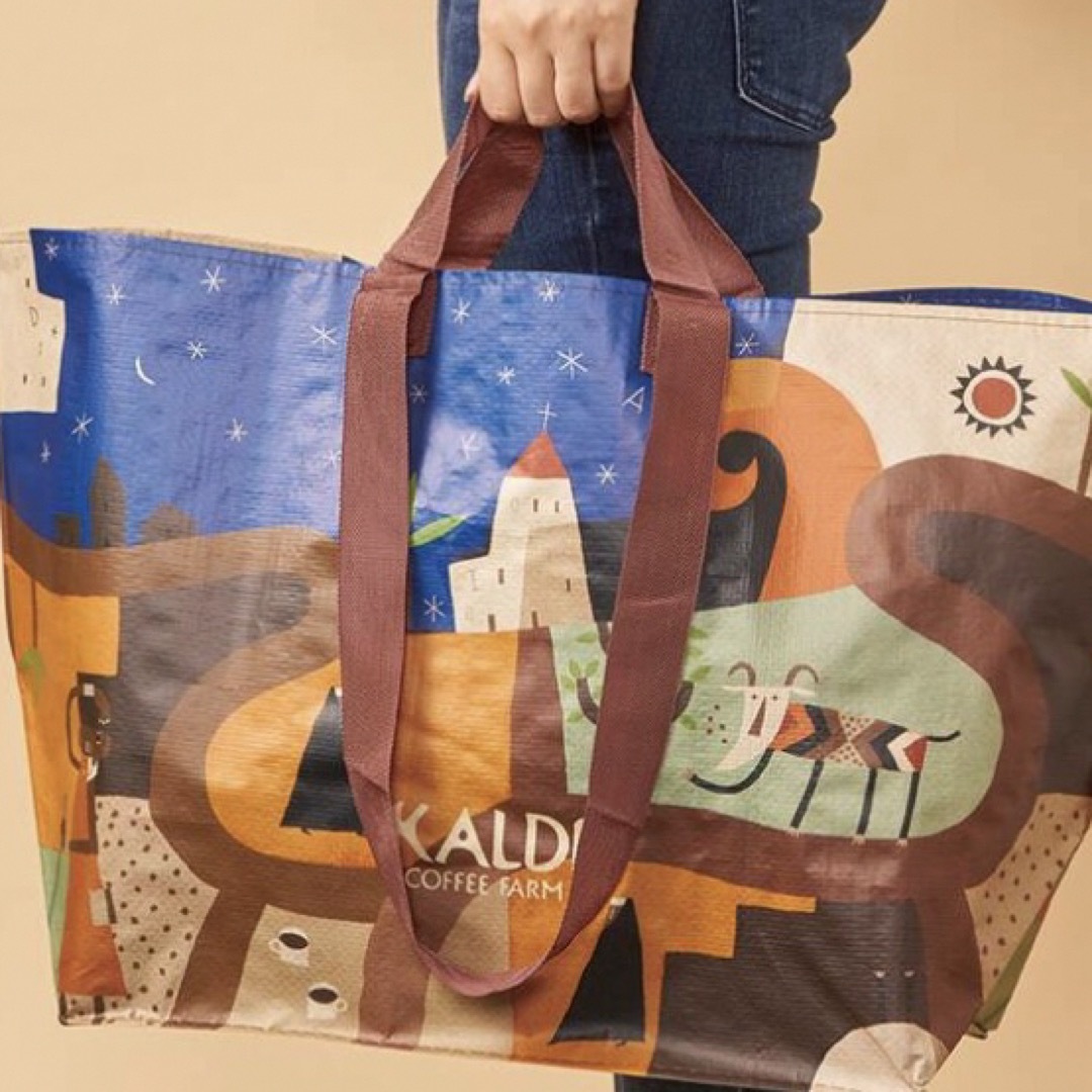 KALDI(カルディ)の【Ｔ】カルディ  人気伝説エコバッグ　大×1 小×2 おしゃれ　かわいい レディースのバッグ(エコバッグ)の商品写真