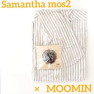 サマンサモスモス(SM2)のSamantha mos2フード付き半袖ボタンシャツ& MOOMINくるみボタン(Tシャツ/カットソー)