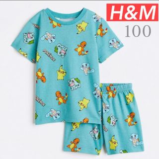 H&M ポケモンプリントパジャマ　100cm 半袖パジャマ　エイチアンドエム