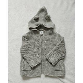 ベビーギャップ(babyGAP)のBABYGAP 耳付きカーディガン　サイズ約80〜85(カーディガン/ボレロ)