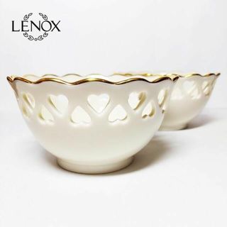 ロイヤルコペンハーゲン(ROYAL COPENHAGEN)のLENOX✨レノックス ヴィンテージ 小鉢 マルチボウル 金彩 ペア 2客組(食器)