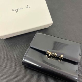 アニエスベー(agnes b.)のagnes b アニエスベー 財布 折り財布 黒 240203(財布)