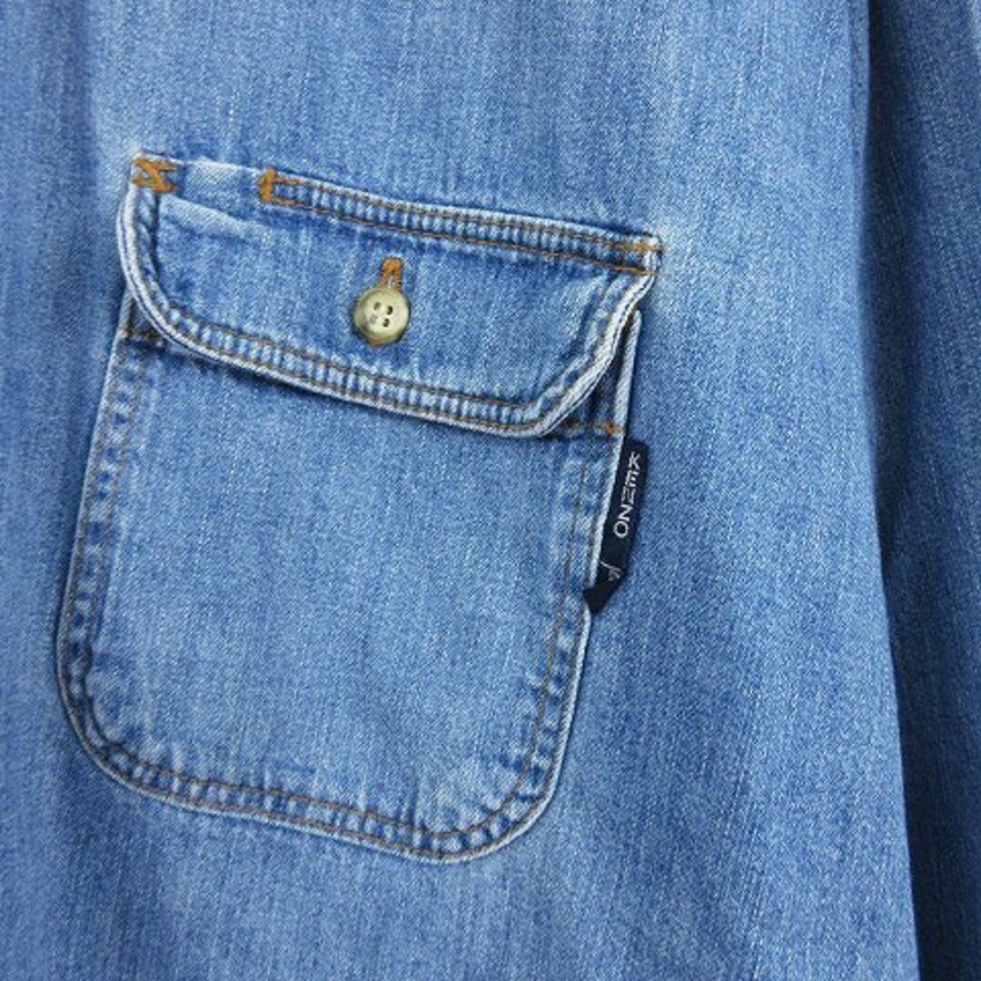 KENZO(ケンゾー)のケンゾー JEANS ヴィンテージ 90's 北斎タグ シャツ インディゴ F メンズのトップス(シャツ)の商品写真