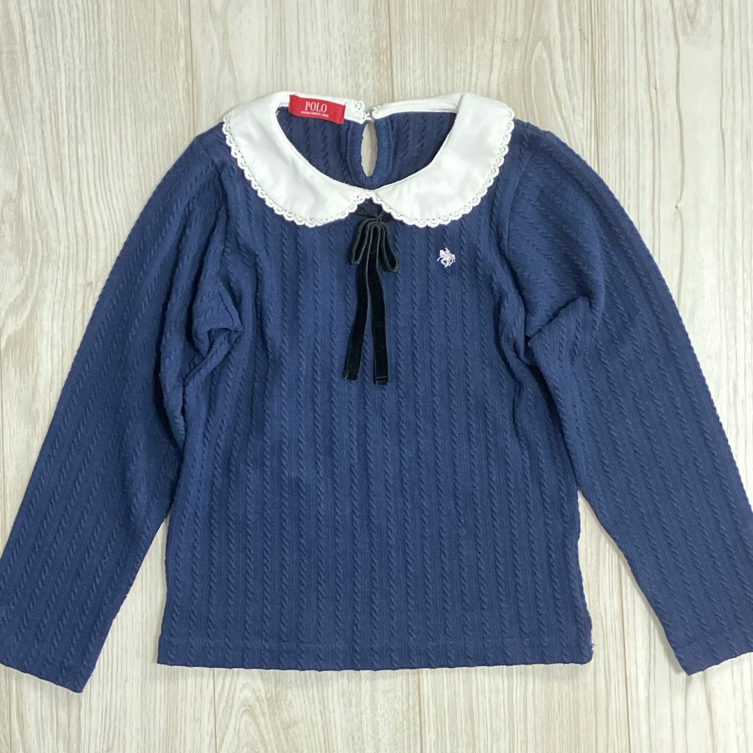 Polo Club(ポロクラブ)のPOLO 120 トップス　きちんと感　フォーマル　ネイビー キッズ/ベビー/マタニティのキッズ服女の子用(90cm~)(Tシャツ/カットソー)の商品写真