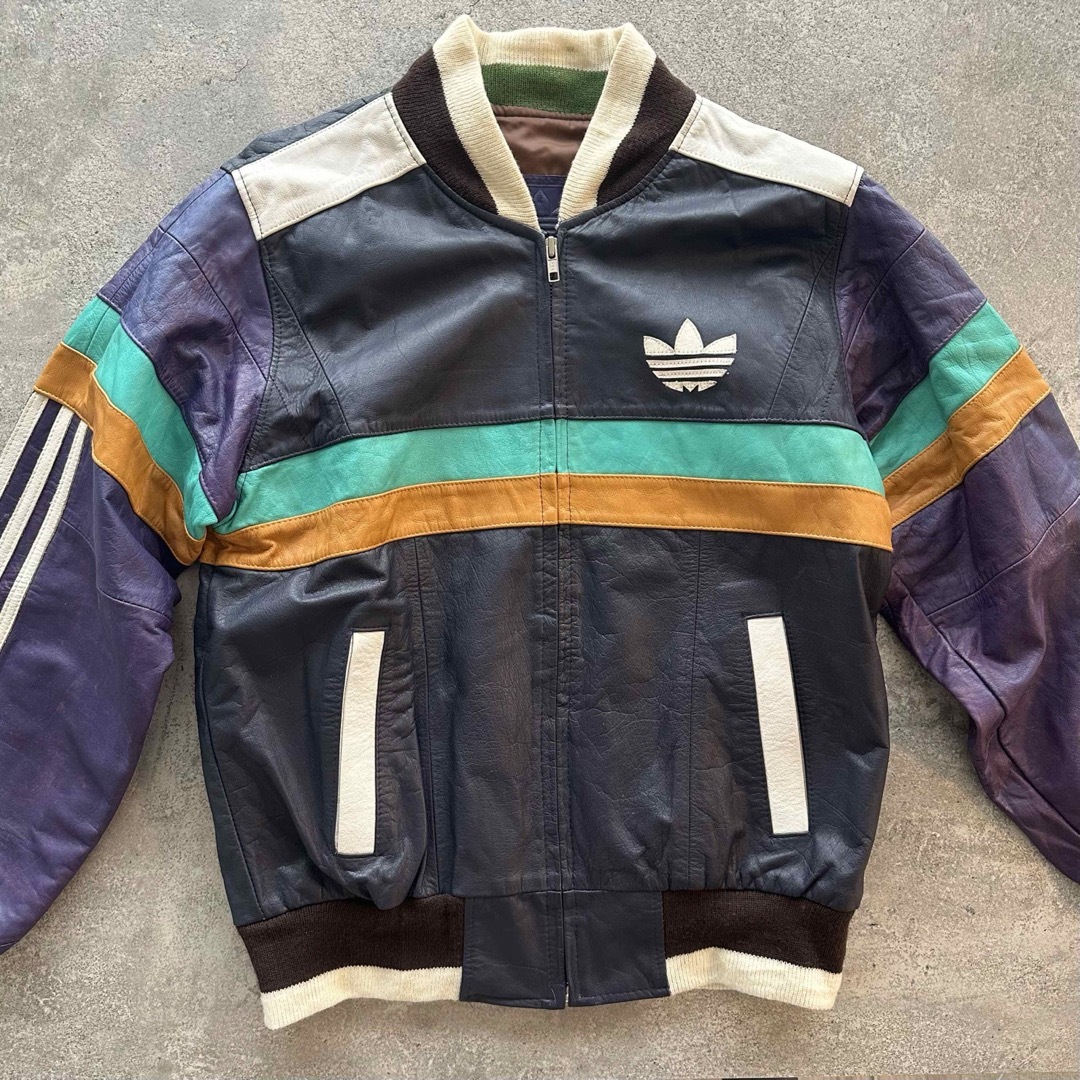 adidas - 【希少】80's adidas vintage 本革レザージャケットの adidas - 【希少】80's adidas vintage 本革レザージャケットの