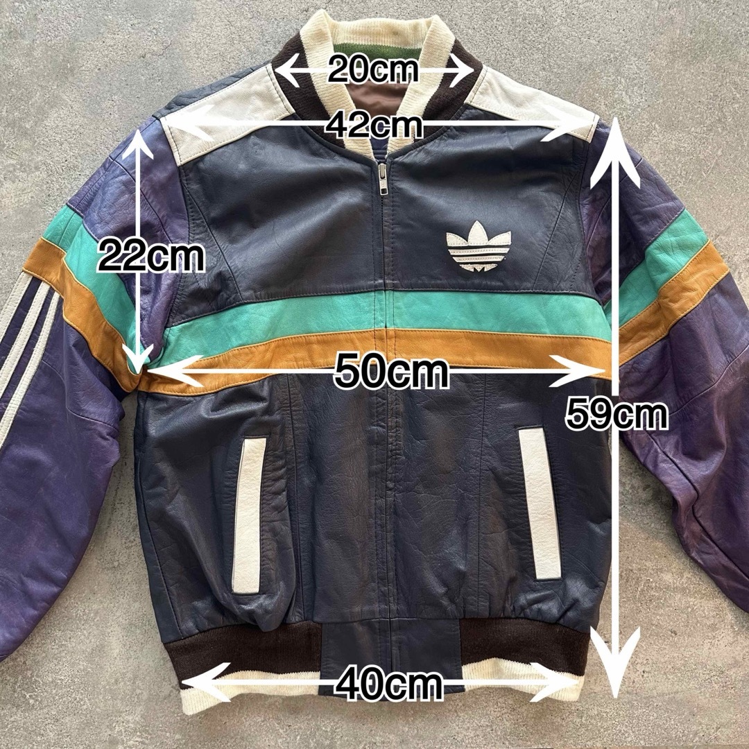 adidas - 【希少】80's adidas vintage 本革レザージャケットの adidas - 【希少】80's adidas vintage 本革レザージャケットの
