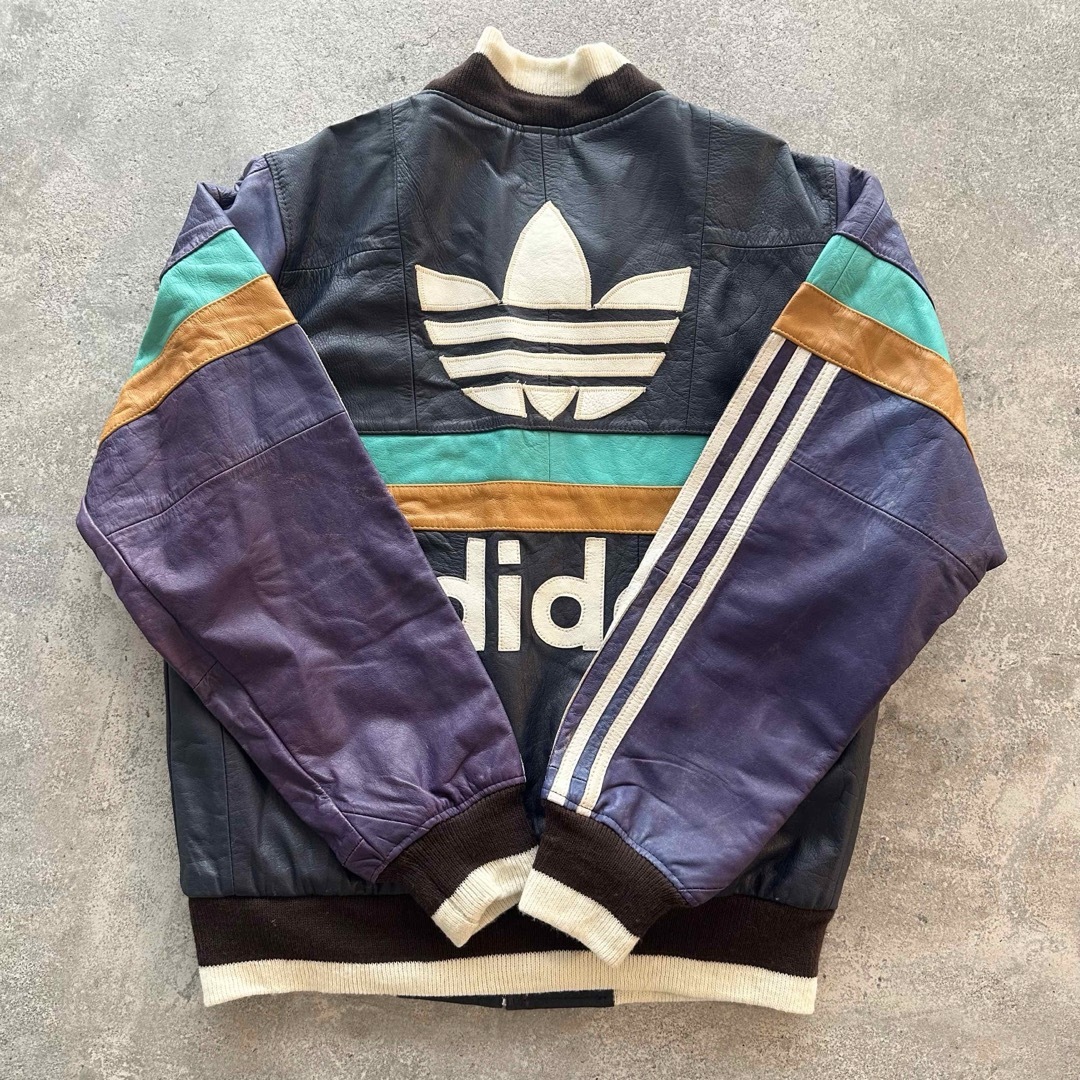 adidas(アディダス)の【希少】80's adidas vintage 本革レザージャケット メンズのジャケット/アウター(レザージャケット)の商品写真