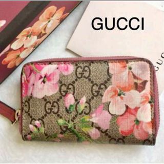 グッチ(Gucci)のグッチ　ブルームス　コインケース　ピンク　ラウンドファスナー(財布)