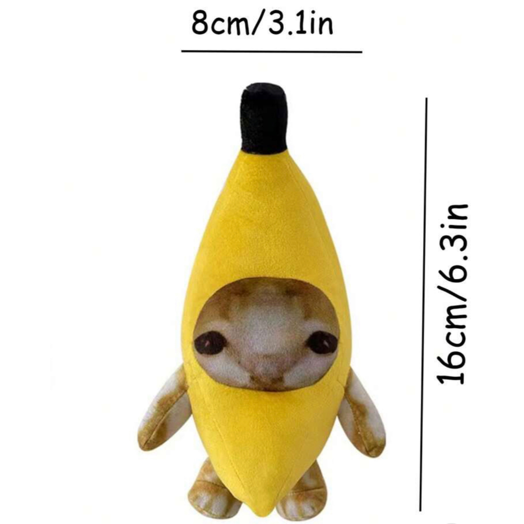 2個セット バナナキャット バナナ猫 ぬいぐるみ ミーム キーホルダー 泣く猫 エンタメ/ホビーのおもちゃ/ぬいぐるみ(キャラクターグッズ)の商品写真
