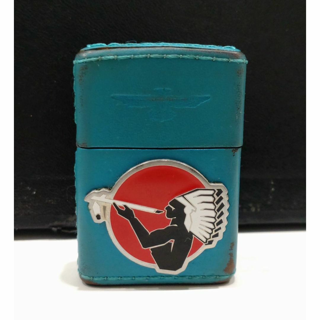 ZIPPO - 548 アメリカンスピリット zippo ターコイズ本革巻きの ZIPPO - 548 アメリカンスピリット zippo ターコイズ本革巻きの